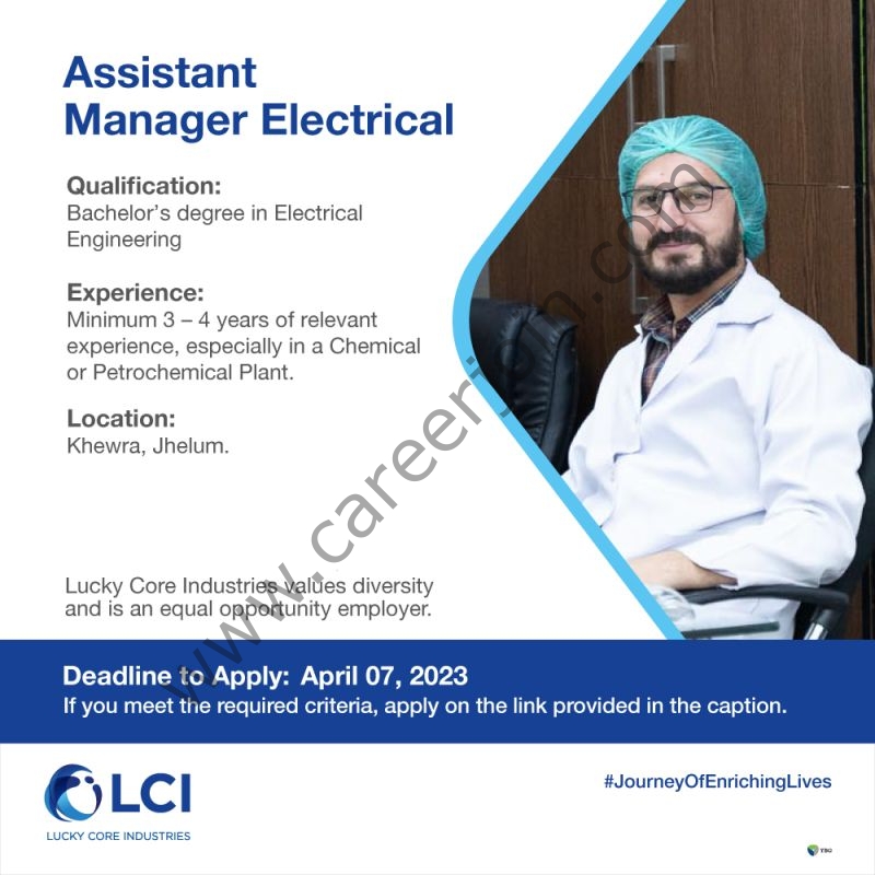 Lucky Core Industries Limited LCI Jobs Assistant Manager Electrical 1