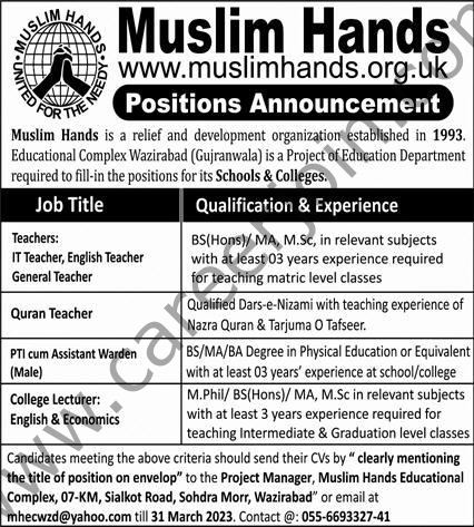 Muslim Hands Jobs 26 March 2023 Express 1