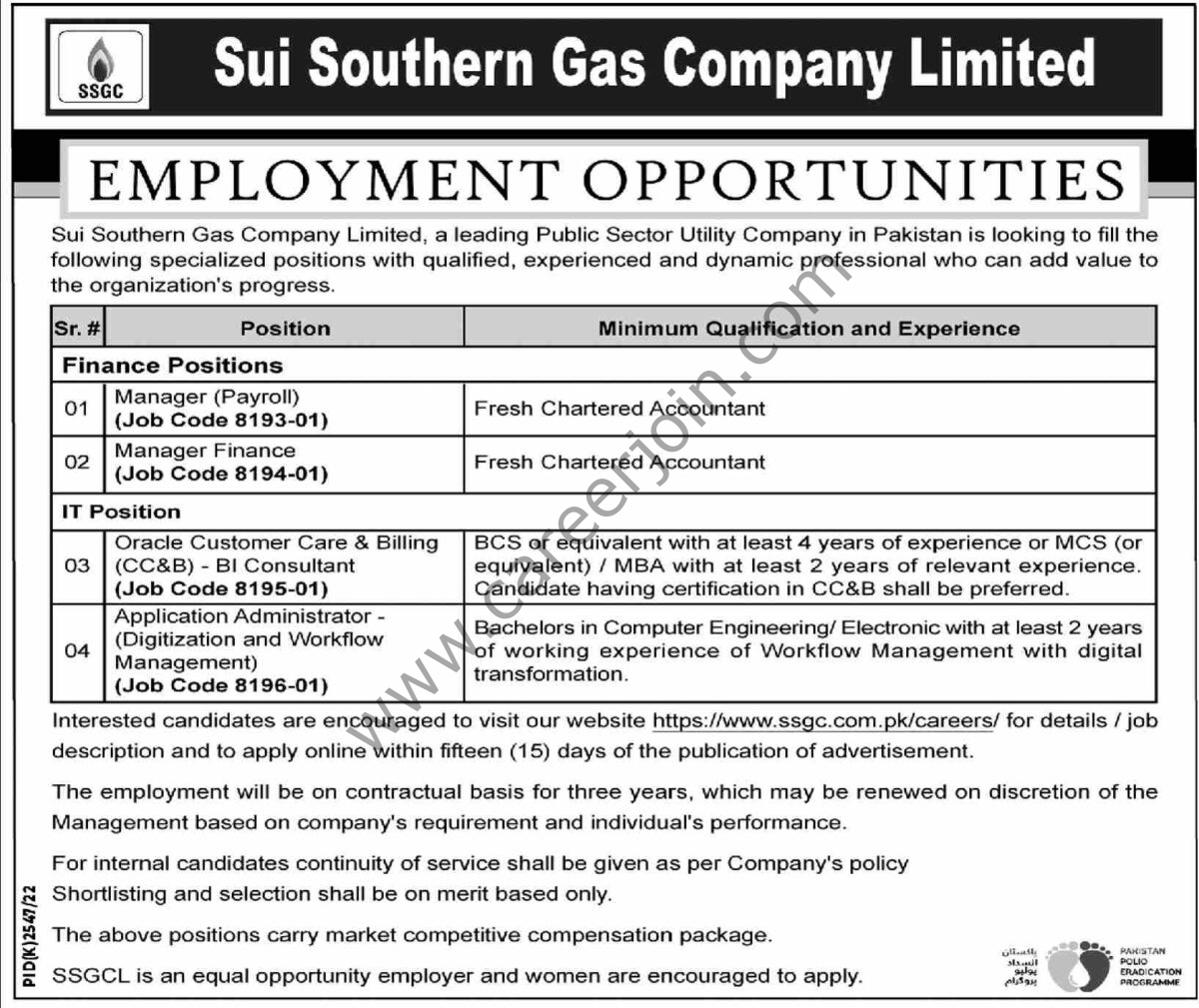 Sui Southern Gas Co Ltd SSGC Jobs 05 March 2023 Dawn 1