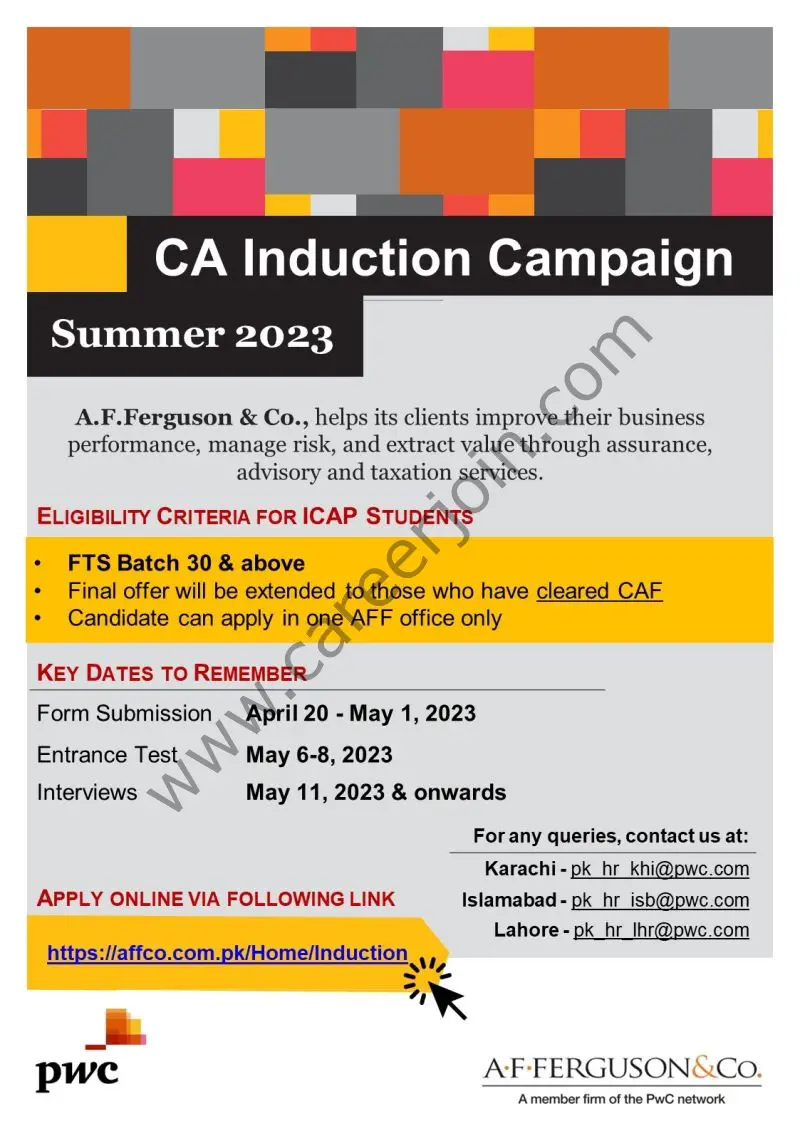 AF Ferguson & Co Induction Compaign CA Summer 2023 1