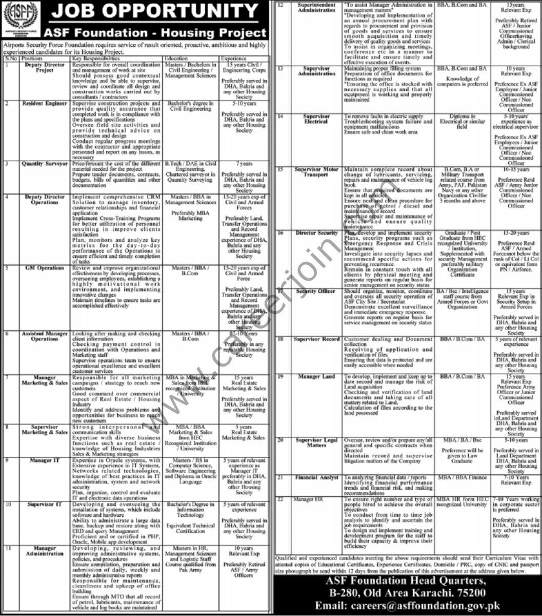 ASF Foundation Jobs 16 April 2023 Express Tribune 1