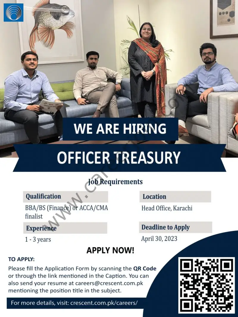Crescent Steel & Allied Products Ltd Jobs Officer Treasury 1