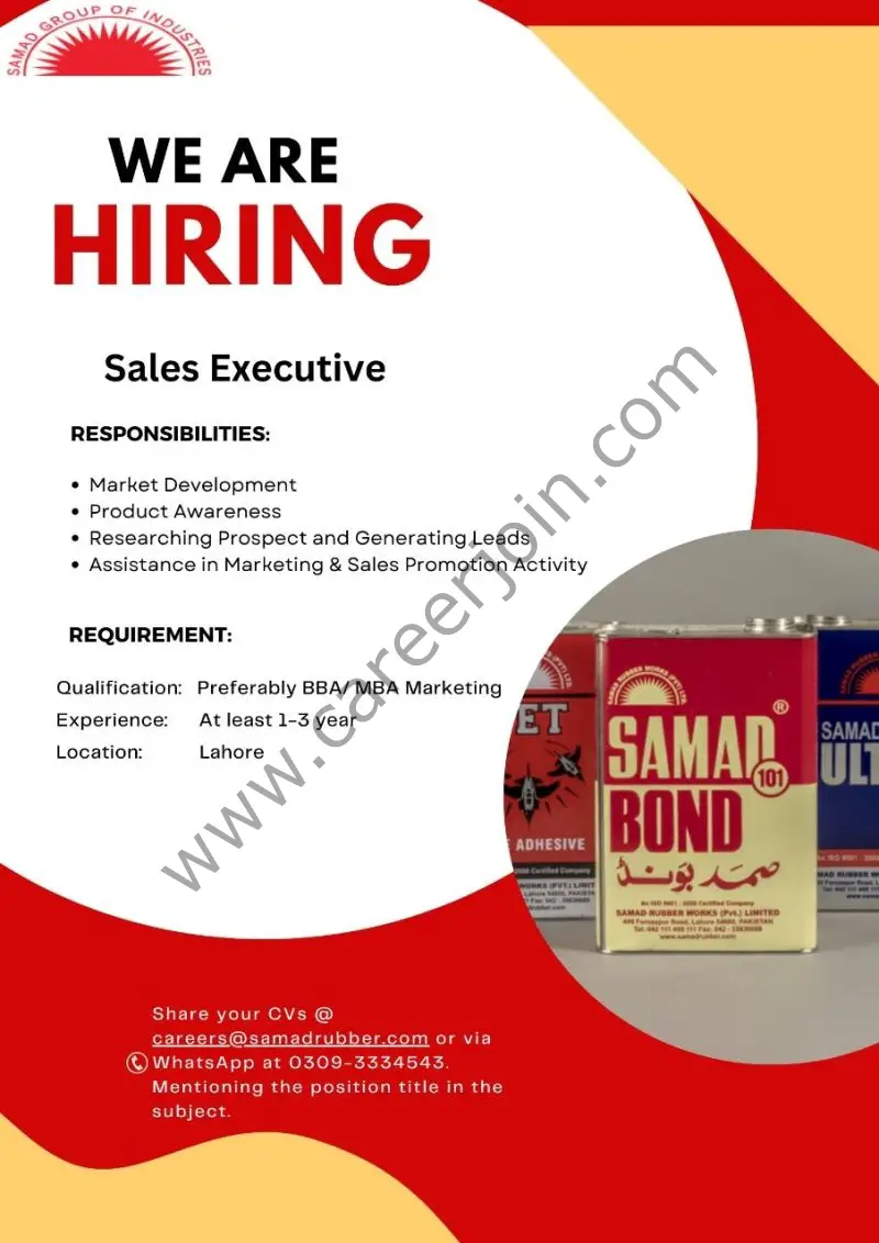 Samad Apparel Pvt Ltd Jobs April 2023 1