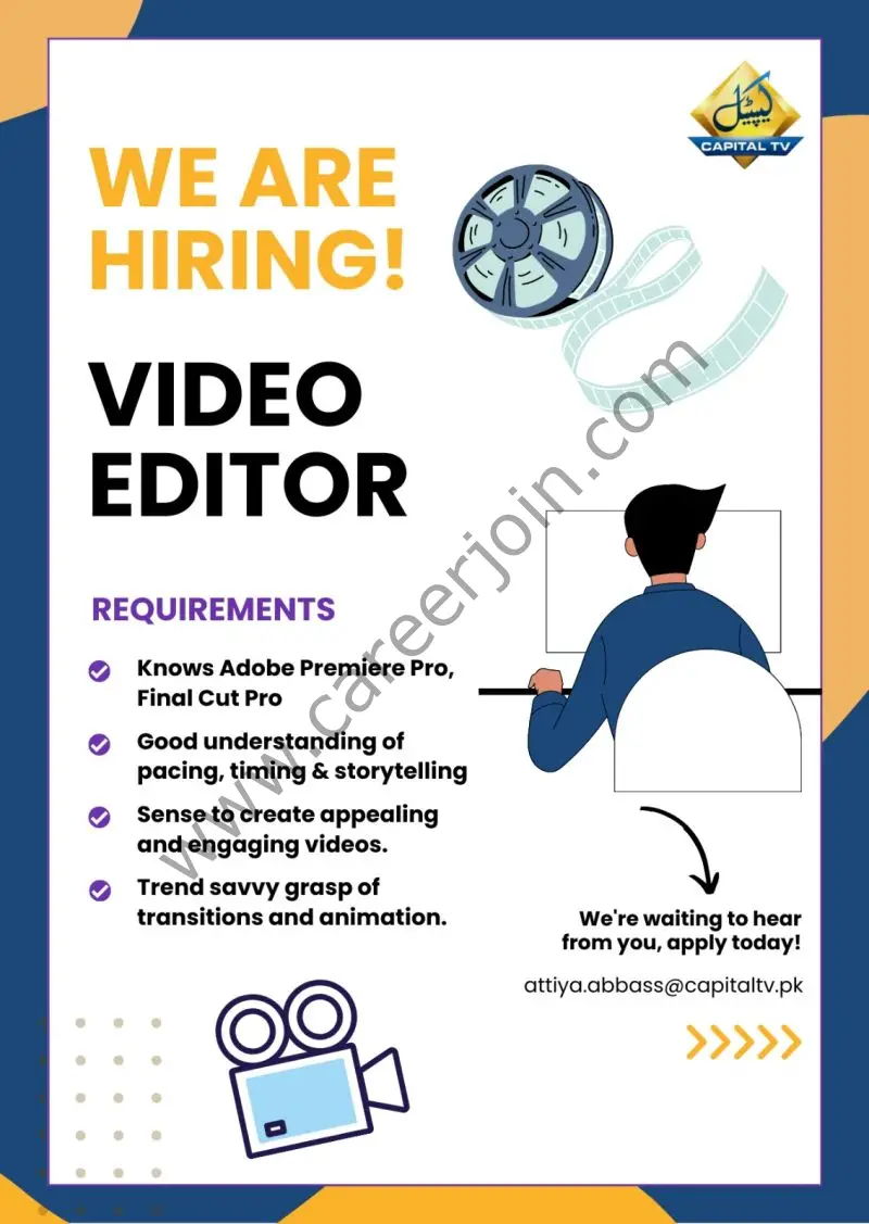 Capital TV Jobs Video Editor 1