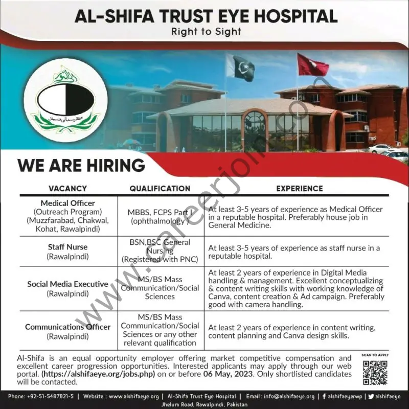 Al Shifa Trust Eye Hospital Jobs May 20231