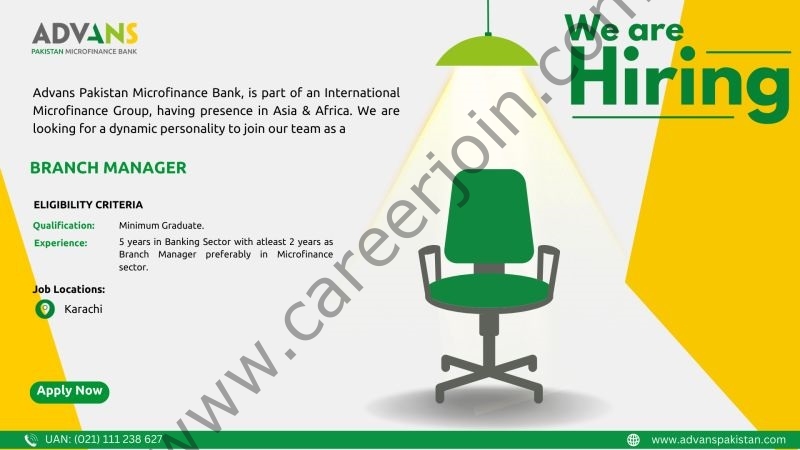 ADVANS Pakistan Microfinance Bank Jobs Branch Manager 1
