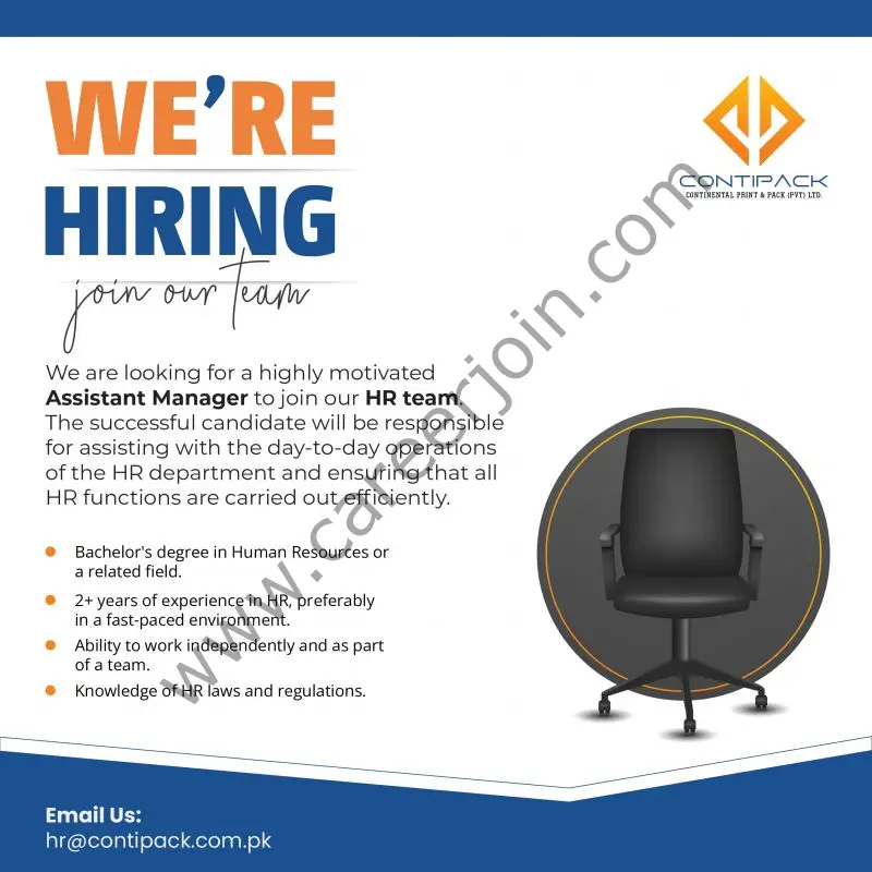 Continental Print & Pack Pvt Ltd Jobs Assistant Manager HR 1