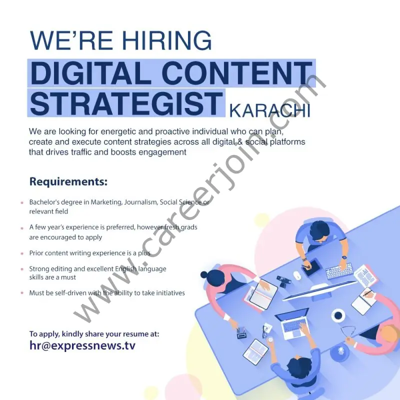 Express News Jobs Digital Content Strategist 1