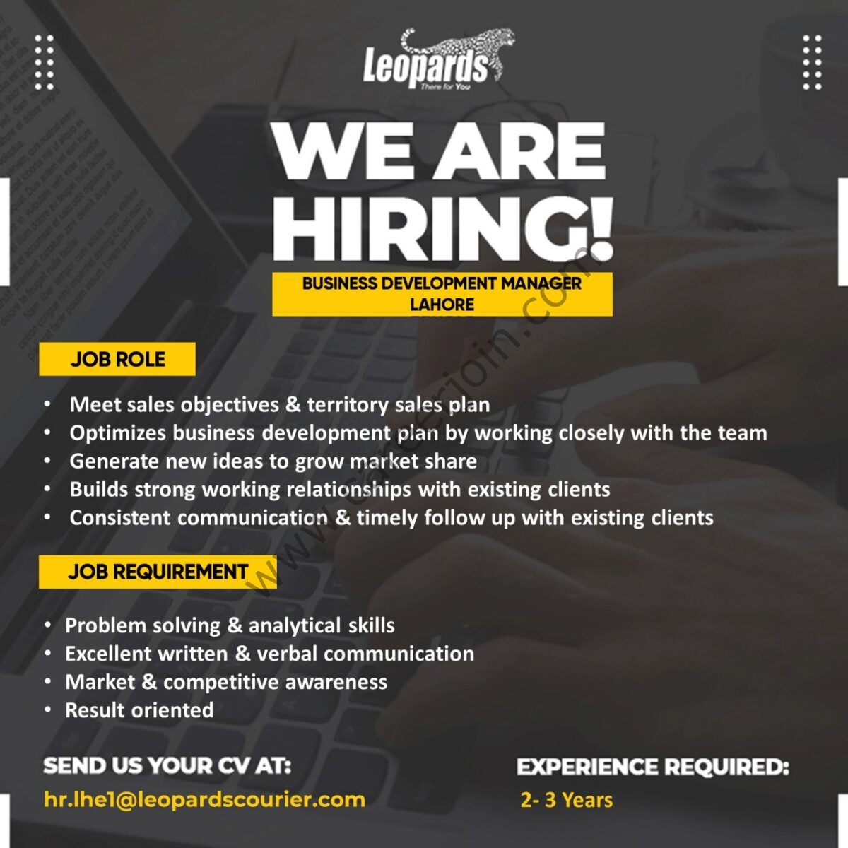 Leopards Courier Services Pvt Ltd Jobs 01 May 2023 4 5