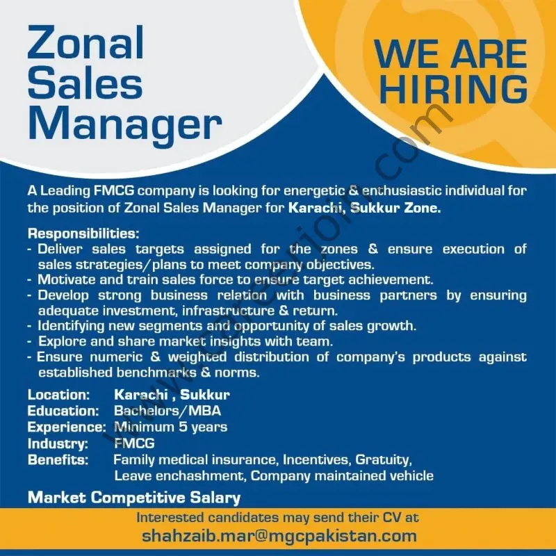 Medicam Group of Companies Jobs Zonal Sales Manager 1