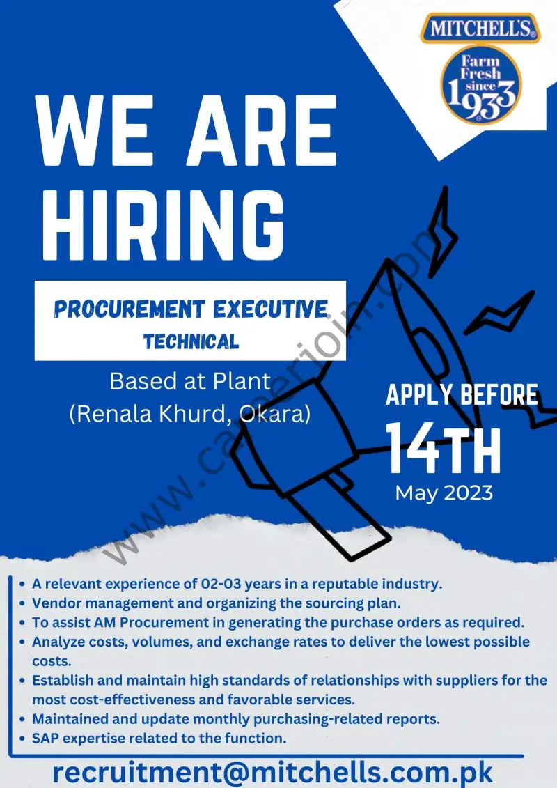 Mitchell's Fruit Farms Limited Jobs Procurement Executive Technical 1