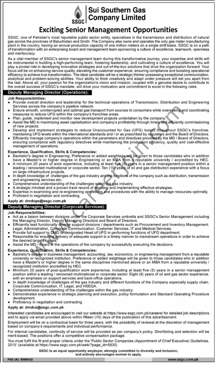 Sui Southern Gas Co Ltd SSGC Jobs May 2023 1