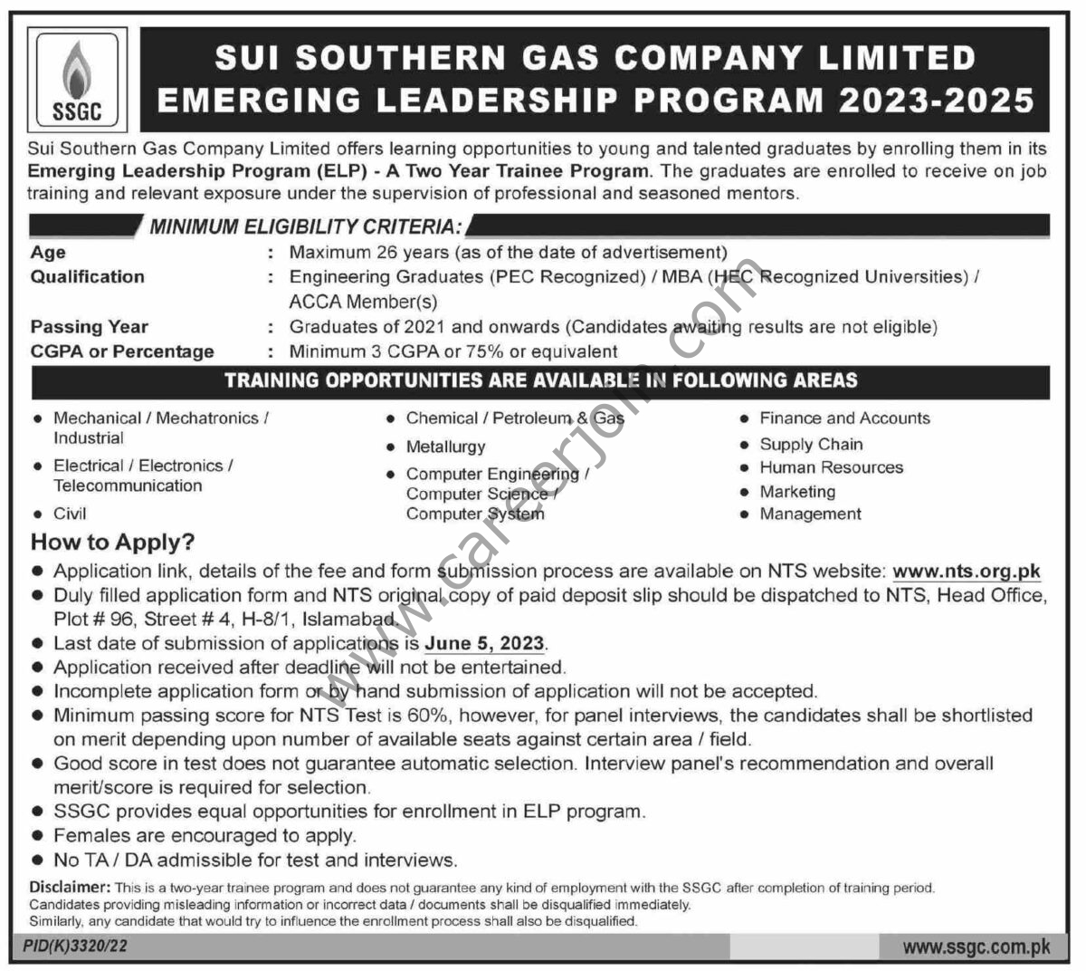 Sui Southern Gas Co Ltd SSGC Jobs 21 May 2023 Dawn 6