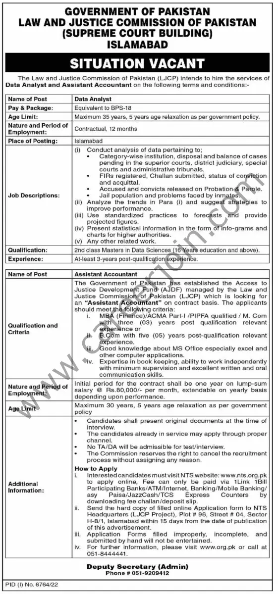 The Law & Justice Commission of Pakistan LJCP Jobs 07 May 2023 Dawn 1