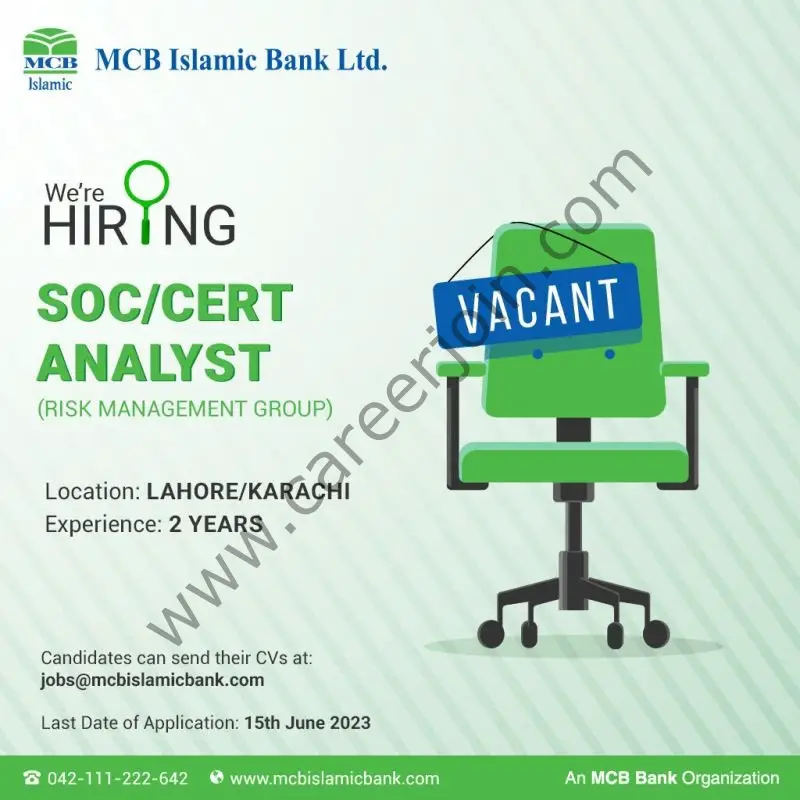 MCB Islamic Bank Limited Jobs June 2023 2