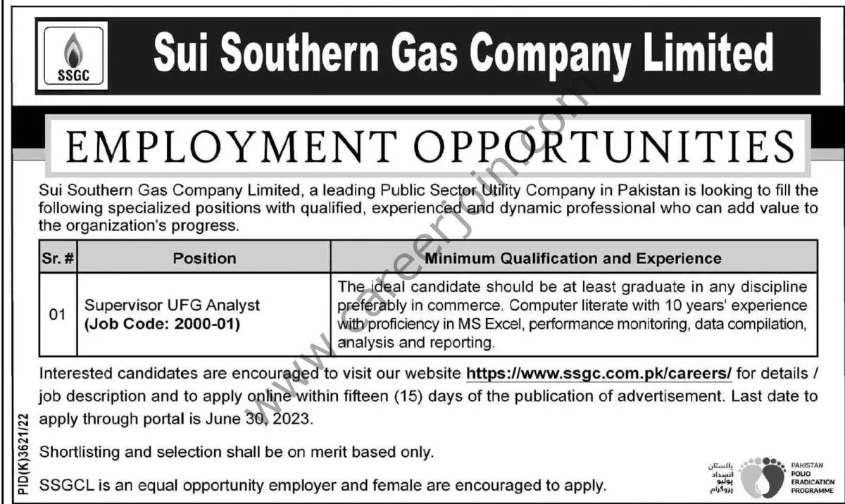 Sui Southern Gas Co Ltd SSGC Jobs 18 June 2023 Dawn 01 1
