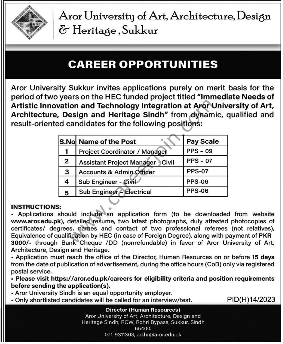 Aror University Sukkur Jobs 16 July 2023 Express Tribune 22