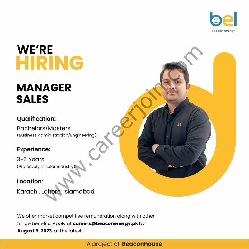 Beacon Energy Limited BEL Jobs Manager Sales 1