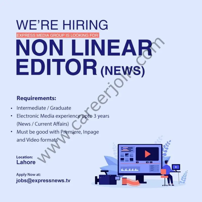 Express Media Group Jobs Non-Linear Editor NLE 1