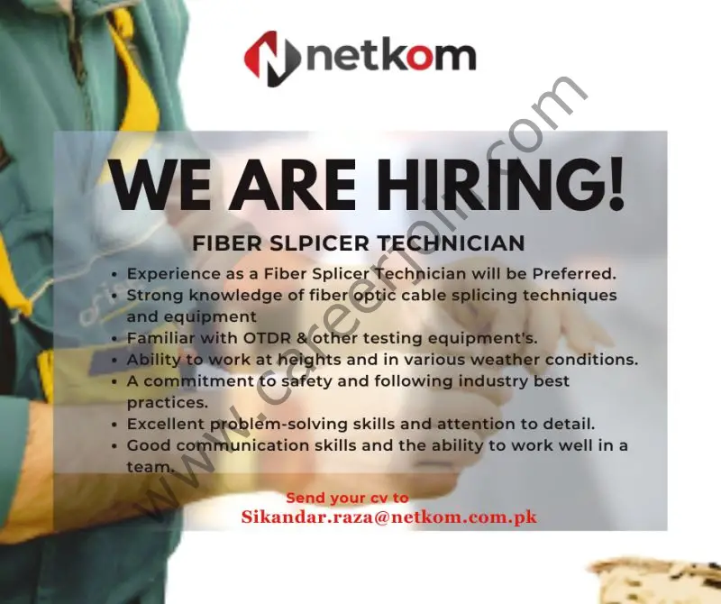 Netkom Technologies Jobs Fiber Splicer Rigger 1