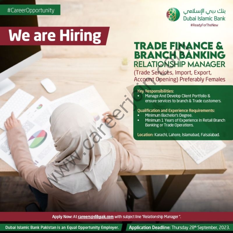 Dubai Islamic Bank Pakistan Limited DIBPL Jobs Relationship Manager 1