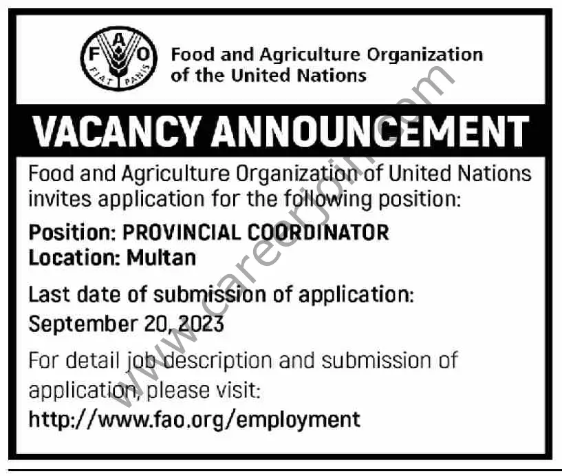 FAO United Nation Jobs 10 September 2023 Dawn 1