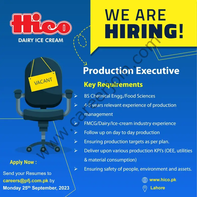 Hico Dairy Ice Cream Jobs Production Executive 1