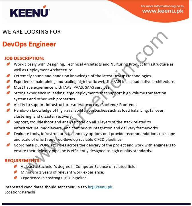 Keenu Pakistan Jobs DevOps Engineer 1