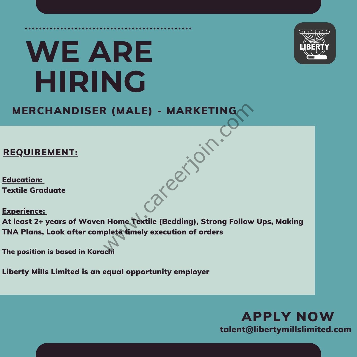 Liberty Mills Limited Jobs Merchandiser Marketing 1