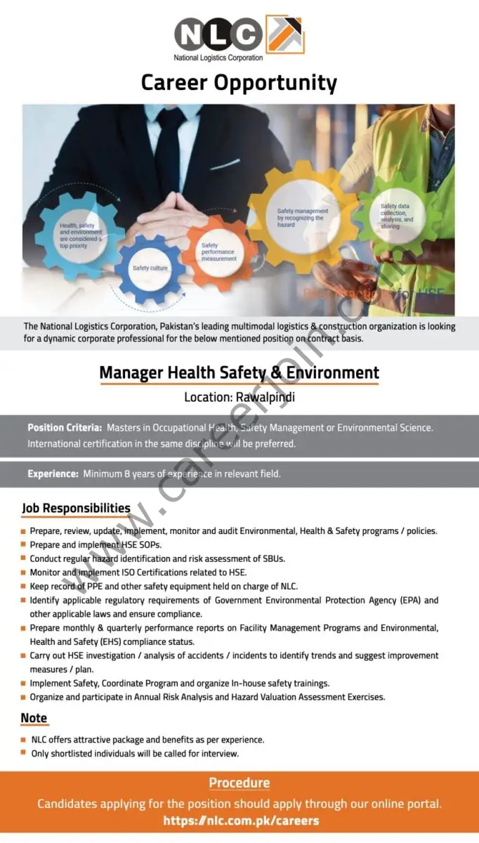 National Logistics Corporation NLC Jobs Manager Health Safety & Environment 1
