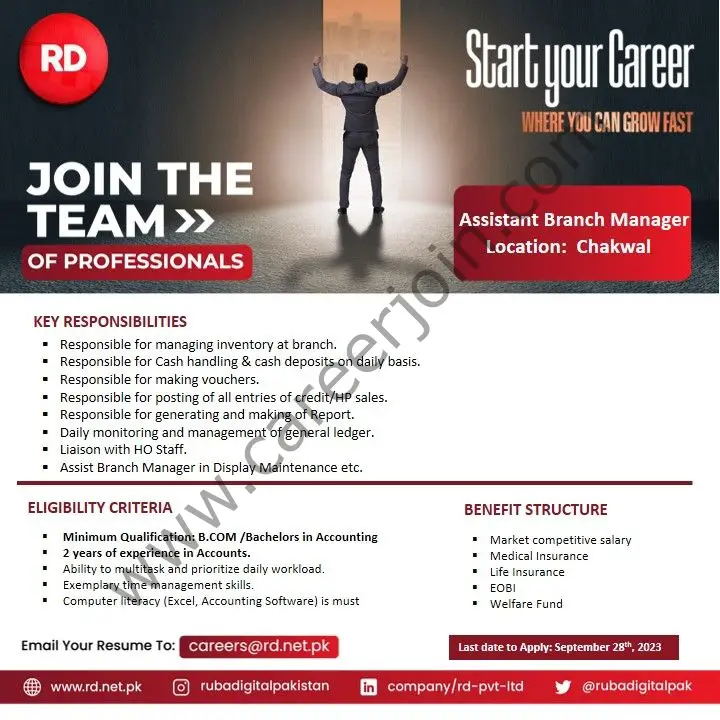 RD Ruba Digital Pvt Ltd Jobs Assistant Branch Manager  1