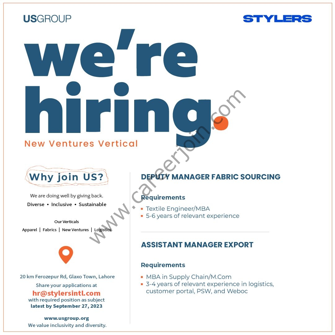 Stylers International Jobs September 2023 1