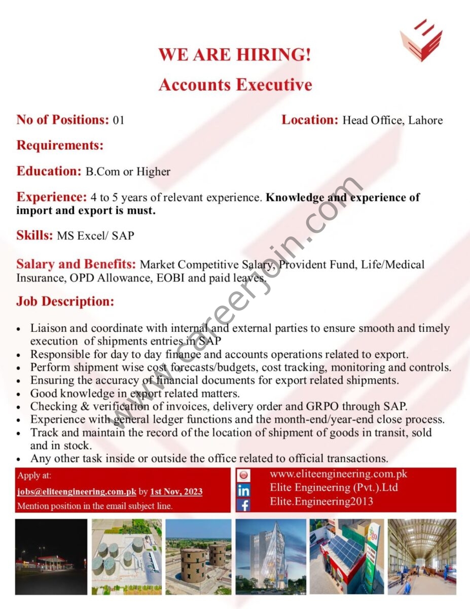 Elite Engineering Pvt Ltd Jobs Accounts Executive 1