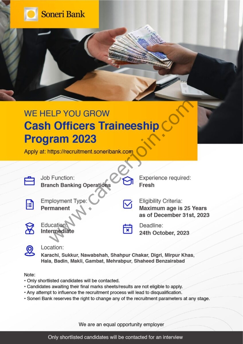 Soneri Bank Cash Officers Traineeship Program 2023 1