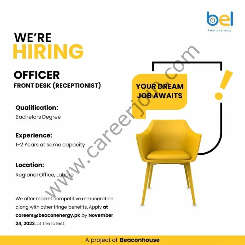 Beacon Energy Limited BEL Jobs Front Desk (Receptionist) 1
