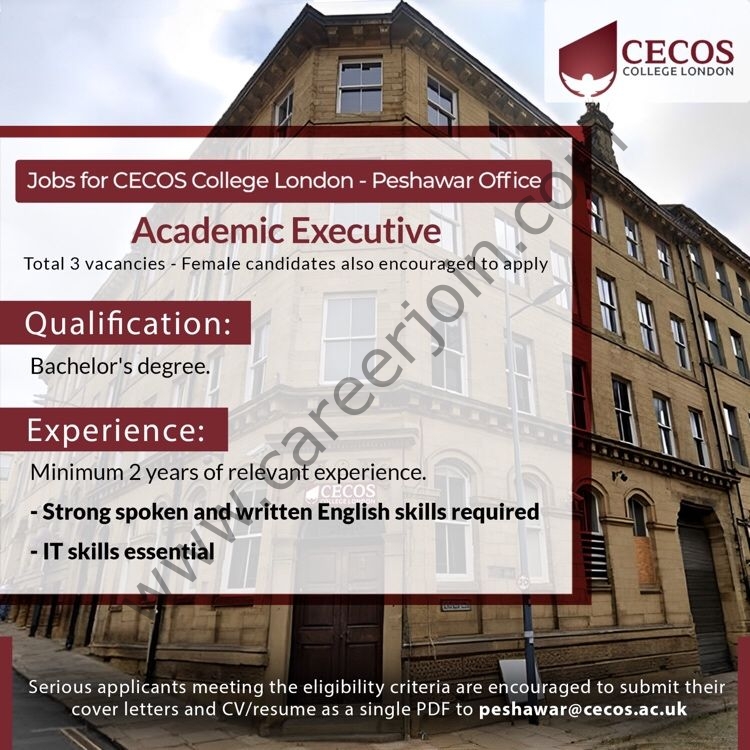 CECOS College London Jobs Academic Executive 1