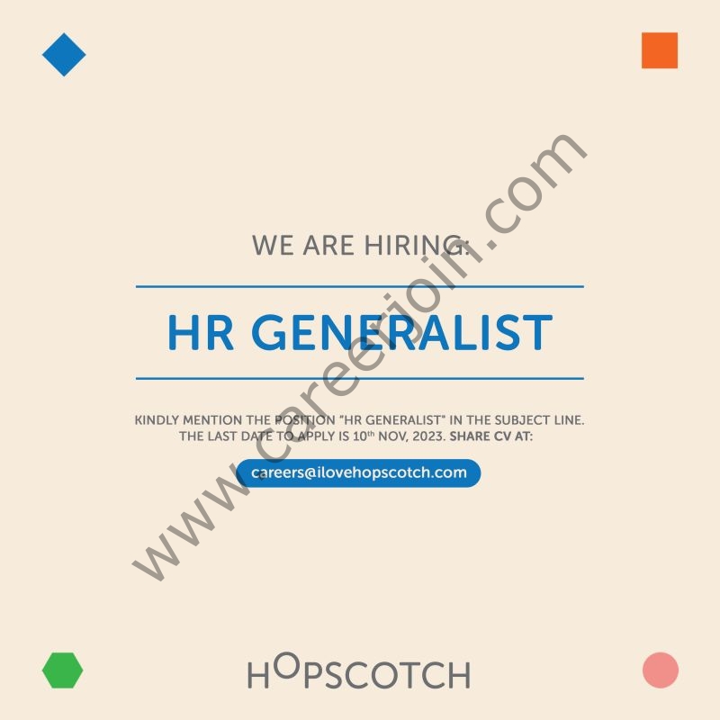Hopscotch Pakistan Jobs HR Generalist 1