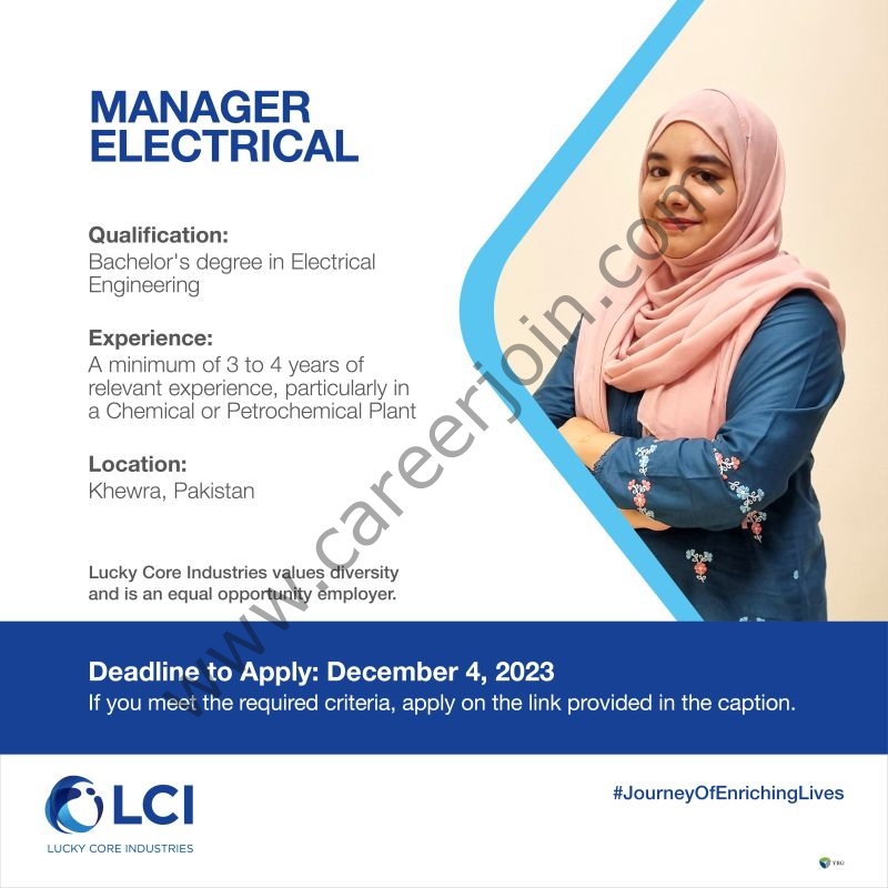 Lucky Core Industries Limited LCI Jobs Manager Electrical 1