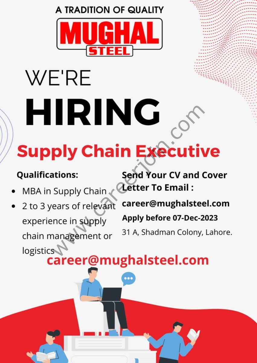 Mughal Iron & Steel Industries Ltd MISIL Jobs Supply Chain Executive 1