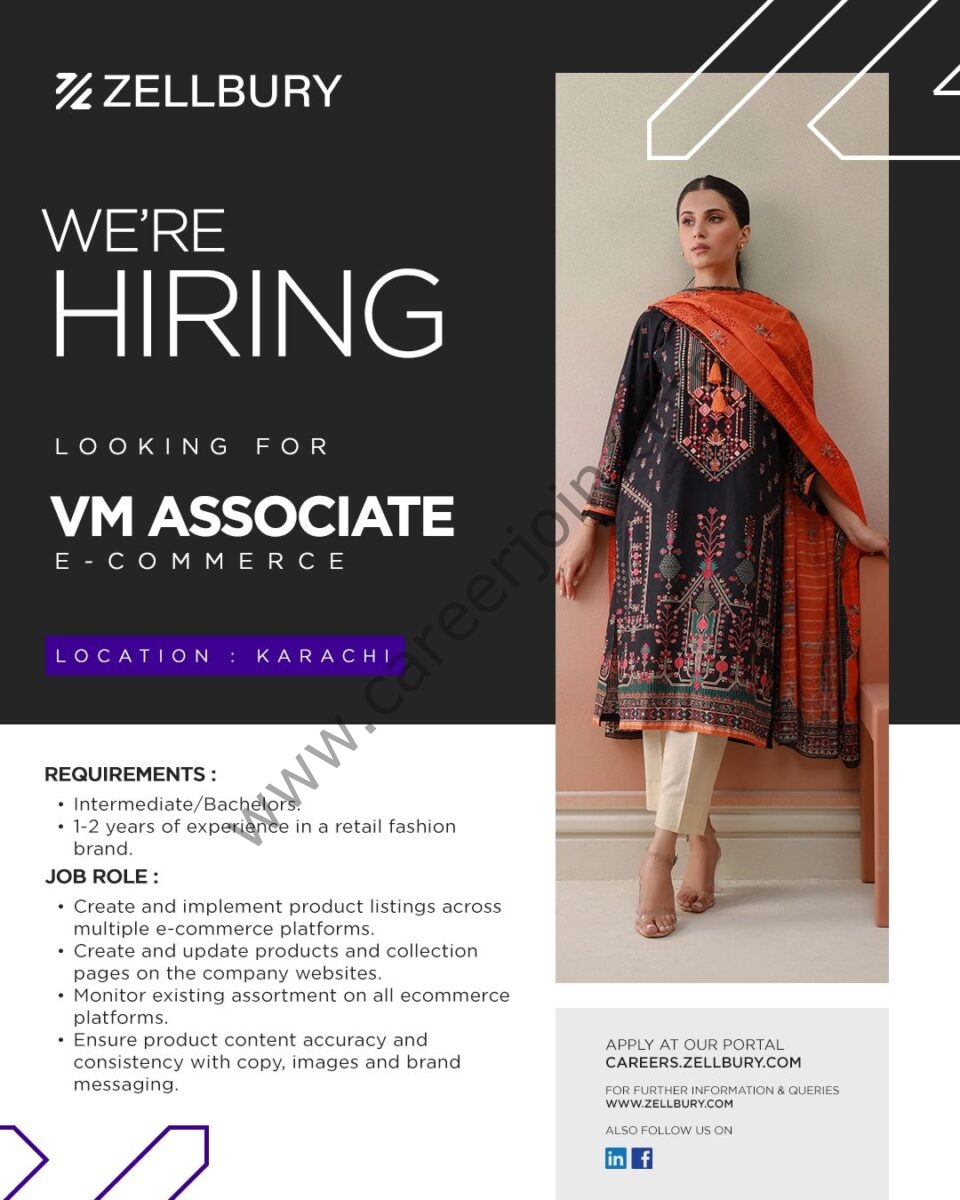 Zellbury Pakistan Jobs VM Associate E-Commerce 1