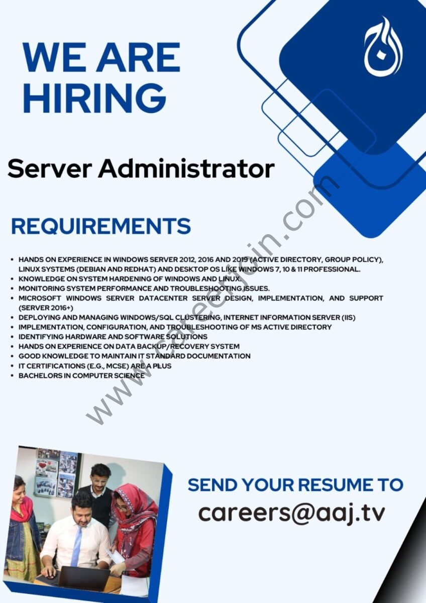 Aaj TV Jobs Server Administrator 1