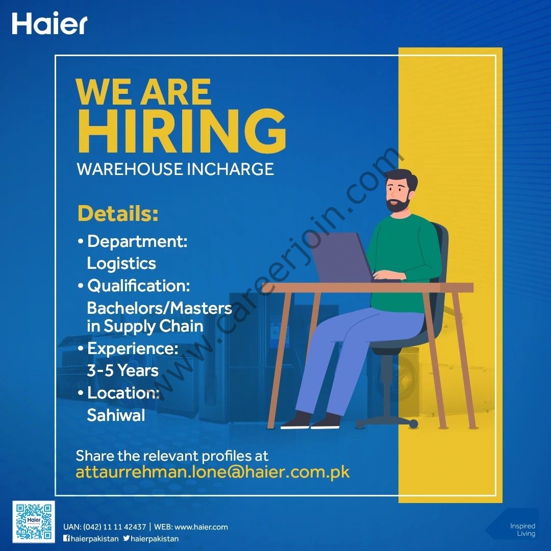 Haier Pakistan Jobs December 2023 2