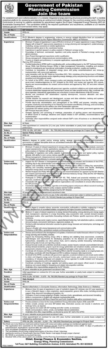 Planning Commission Pakistan Jobs 03 December 2023 Dawn 1