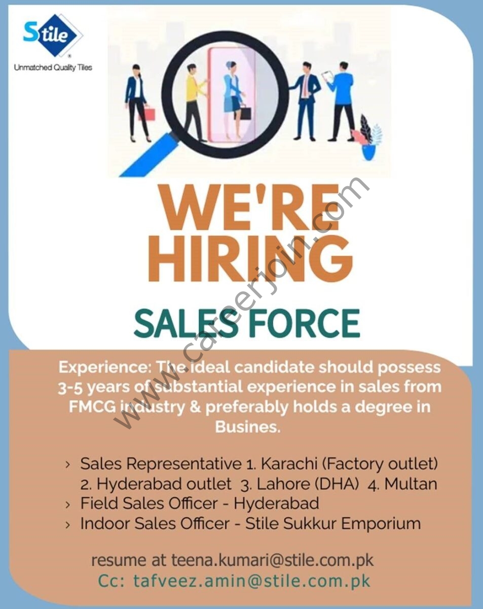 Stile Pakistan Jobs Sales Force 1