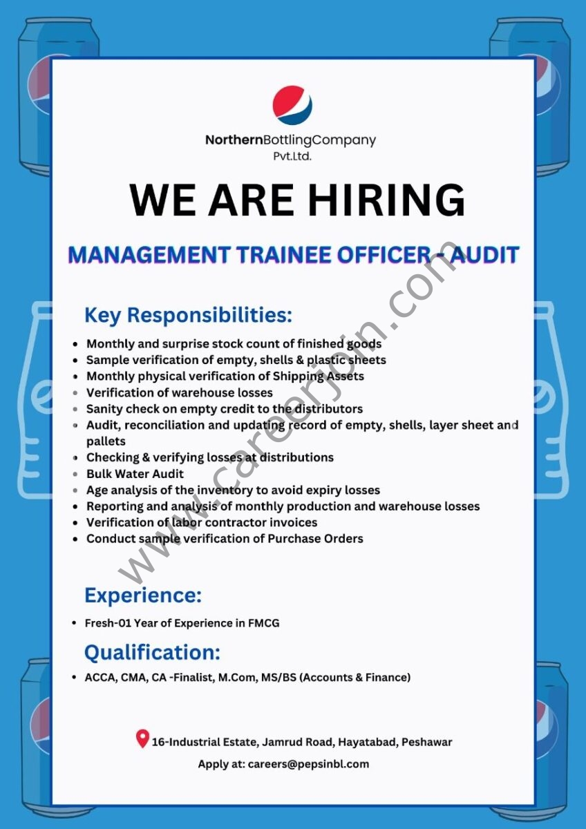 Northern Bottling Company Pvt Ltd Jobs Management Trainee Officer Audit 1