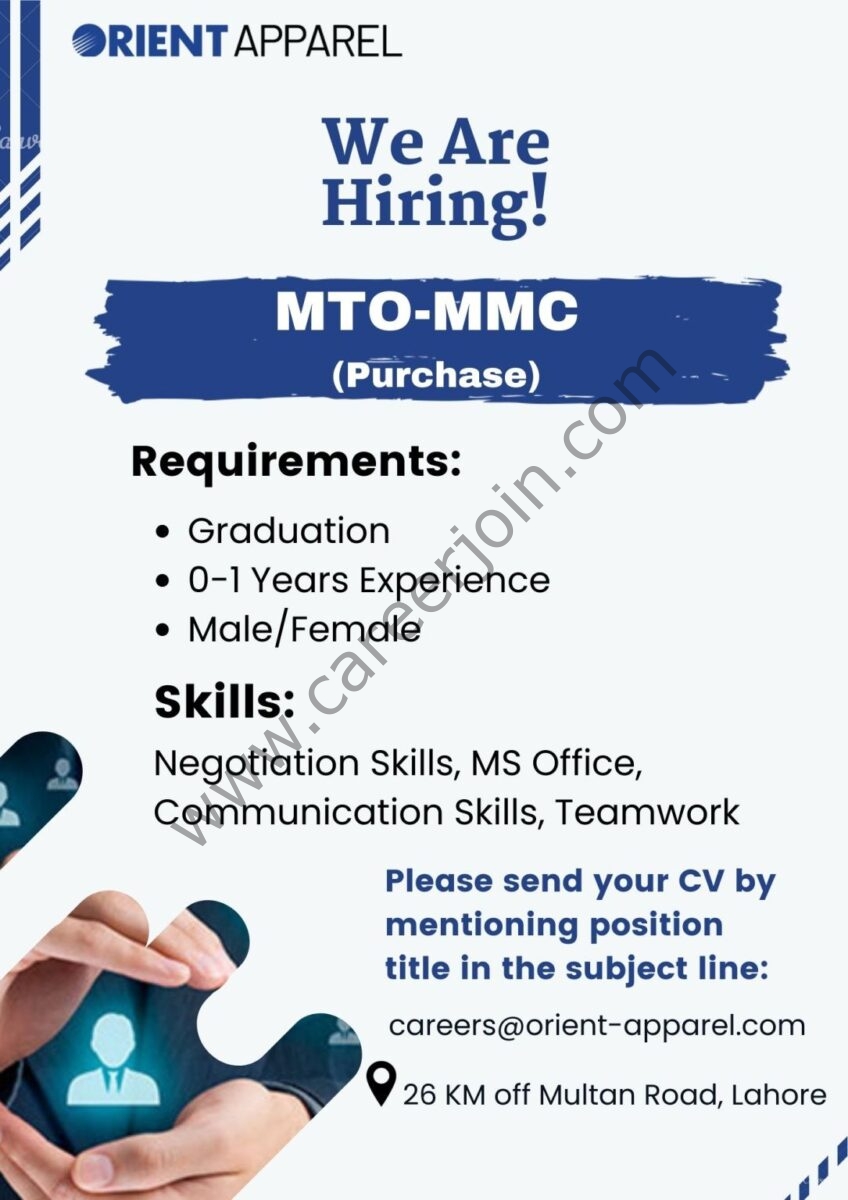 Orient Group Of Companies Jobs MTO MMC (Purchase) 1