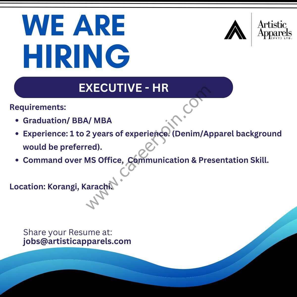 Artistic Apparels Pvt Ltd Jobs Executive HR 1
