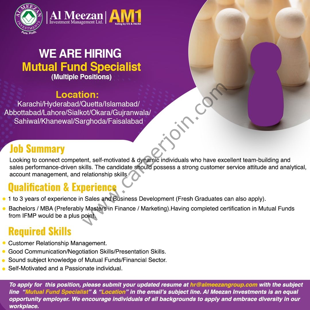 Al Meezan Investment Management Limited Jobs Mutual Fund Specialist 1