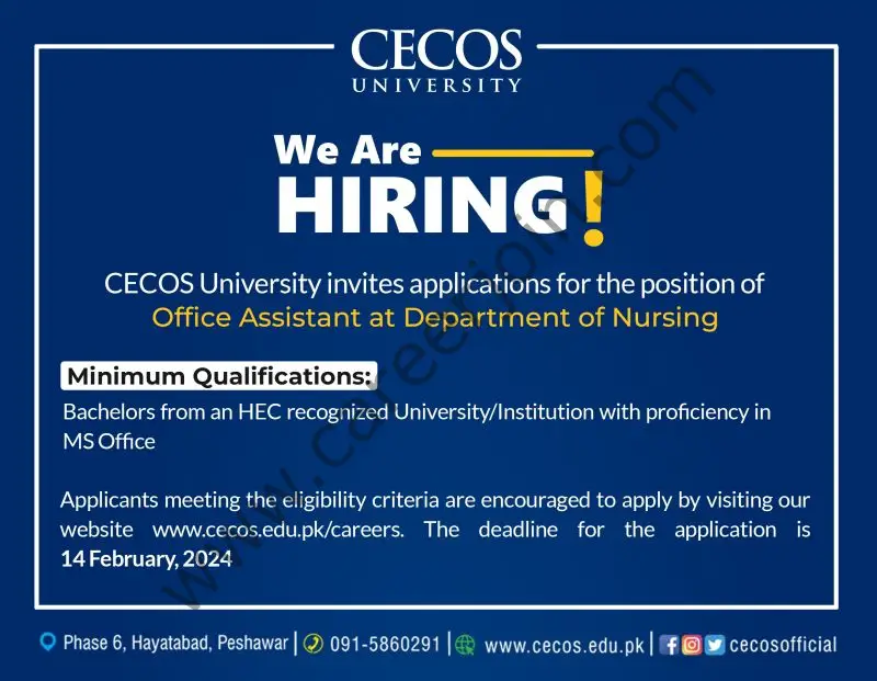 CECOS University Jobs Office Assistant 1