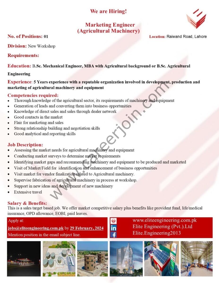 Elite Engineering Pvt Ltd Jobs Marketing Engineer 1